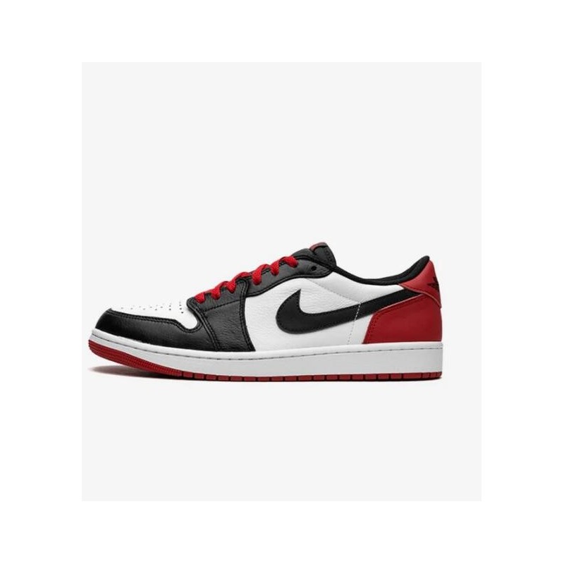 Air Jordan 1 Niedrig Schuhe Schwarz Rot