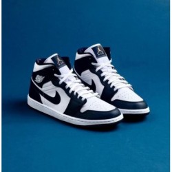 AIR JORDAN 1 MID WEISS METALLIC GOLD OBSIDIAN