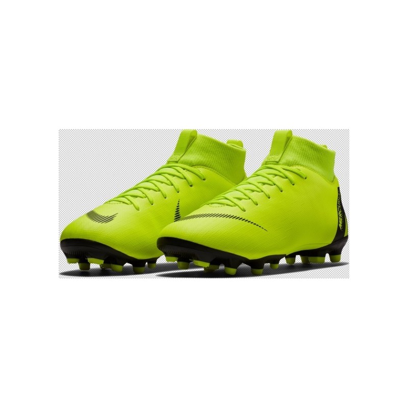 Nike JR SUPERFLY 6 ACADEMY GS FG/MG neongelb-schwarz